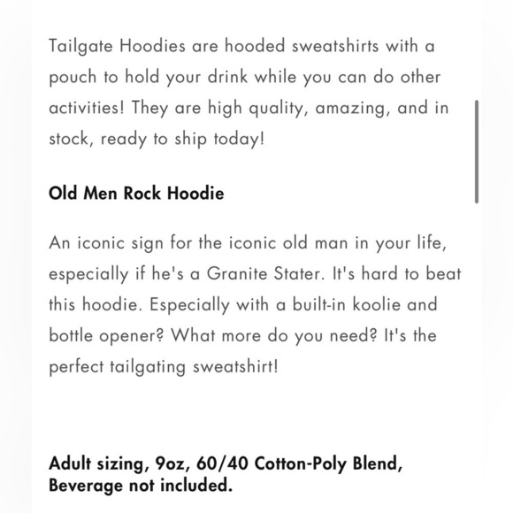 Chowdaheadz tailgate sweatshirt hoodie XL old men rock - Picture 9 of 9